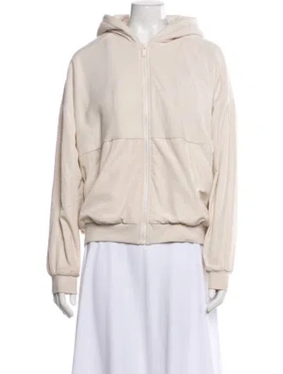 Pre-owned Alo Yoga Bomber Jacket In Neutral