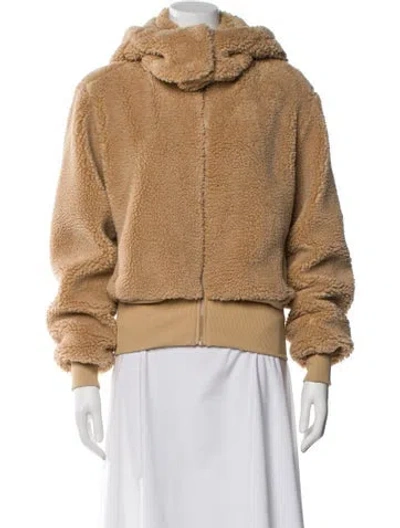 Pre-owned Alo Yoga Bomber Jacket In Neutral
