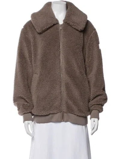 Pre-owned Alo Yoga Bomber Jacket In Neutral