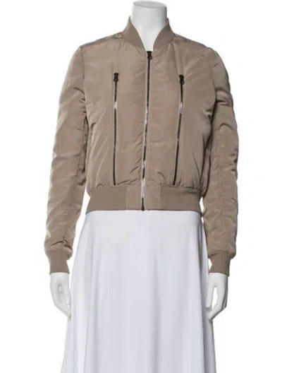 Pre-owned Alo Yoga Bomber Jacket In Neutral