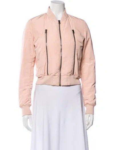 Pre-owned Alo Yoga Bomber Jacket In Pink