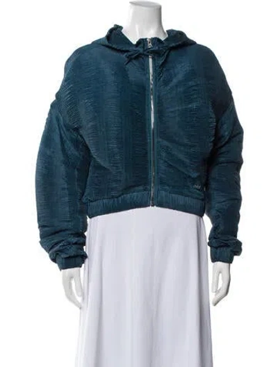 Pre-owned Alo Yoga Bomber Jacket W/ Tags In Blue