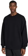 ALO YOGA CHILL CREW PULLOVER SWEATSHIRT BLACK