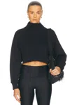 Alo Yoga Cropped Serenity Sweatshirt In Black