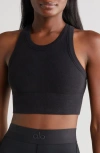 Alo Yoga Delight Seamless Knit Bra In Black