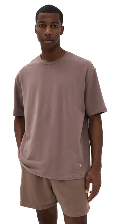 Alo Yoga Double Take Short Sleeve Tee Mushroom
