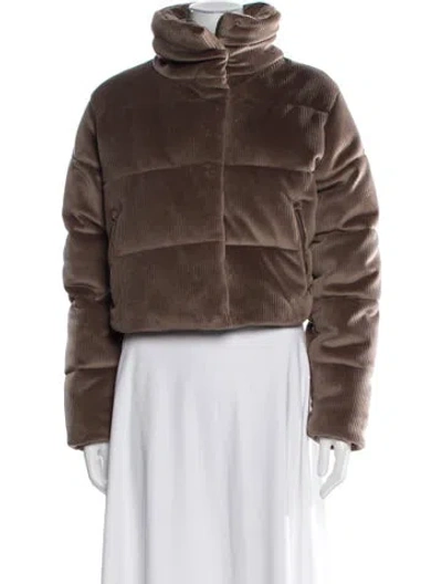 Pre-owned Alo Yoga Down Jacket In Brown
