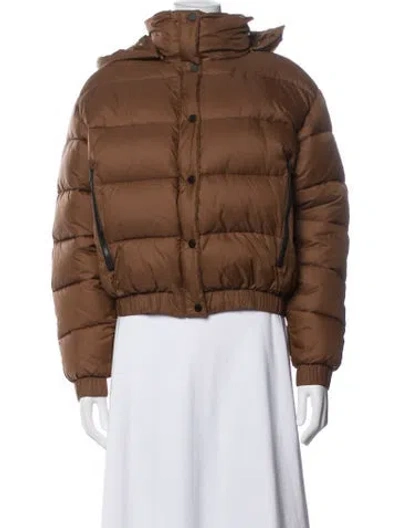 Pre-owned Alo Yoga Down Jacket In Brown