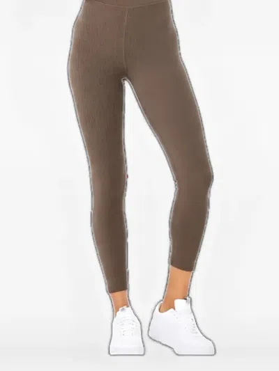 Alo Yoga Elasticated-waistband Leggings In Brown