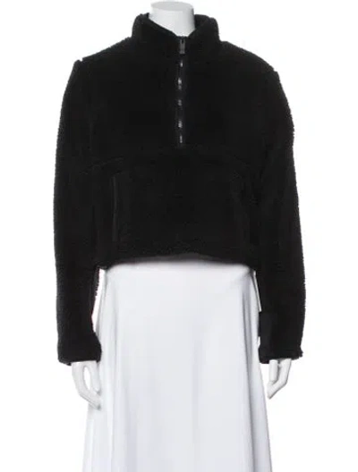 Pre-owned Alo Yoga Faux Fur Jacket In Black