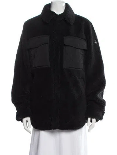 Pre-owned Alo Yoga Faux Fur Jacket In Black