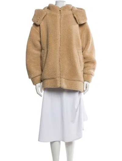 Pre-owned Alo Yoga Faux Fur Jacket In Neutral
