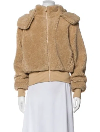 Pre-owned Alo Yoga Faux Fur Jacket In Neutral