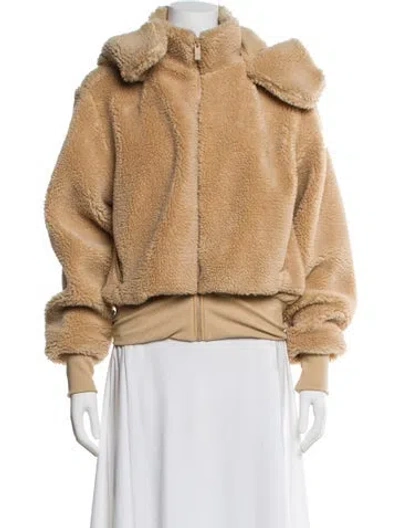 Pre-owned Alo Yoga Faux Fur Jacket In Neutral
