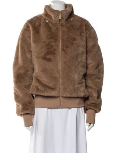 Pre-owned Alo Yoga Faux Fur Jacket In Neutral