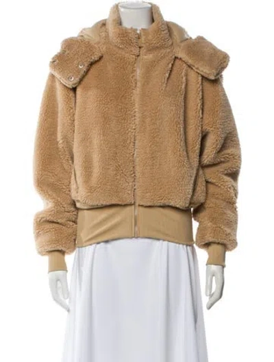 Pre-owned Alo Yoga Faux Fur Jacket In Neutral