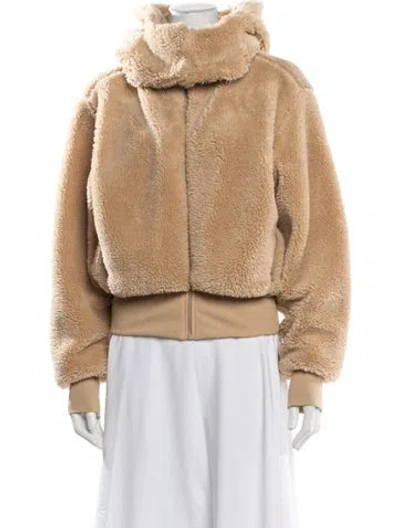Pre-owned Alo Yoga Faux Fur Jacket In Neutral