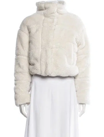 Pre-owned Alo Yoga Faux Fur Jacket In Neutral