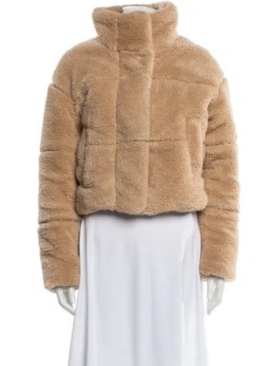 Pre-owned Alo Yoga Faux Fur Jacket In Neutral