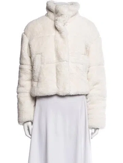 Pre-owned Alo Yoga Faux Fur Jacket In Neutral