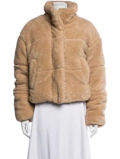 Pre-owned Alo Yoga Faux Fur Jacket In Neutral