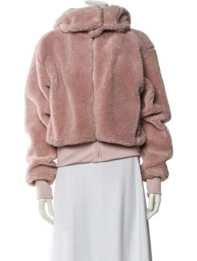 Pre-owned Alo Yoga Faux Fur Jacket In Pink