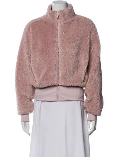 Pre-owned Alo Yoga Faux Fur Jacket In Pink
