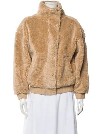 Pre-owned Alo Yoga Faux Fur Jacket W/ Tags In Brown