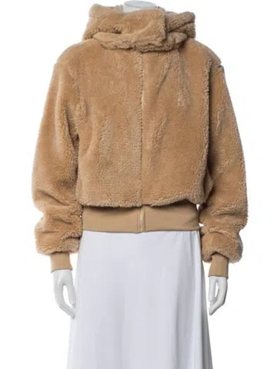 Pre-owned Alo Yoga Faux Fur Jacket W/ Tags In Brown