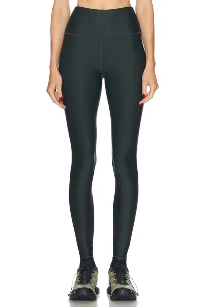 Alo Yoga High Waist Airlift Legging In Charcoal Green