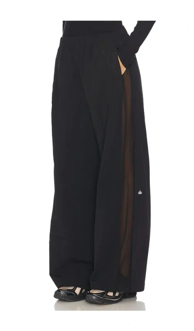 Alo Yoga High-waist Origin Wide Leg Track Pant In Black