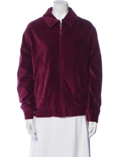Pre-owned Alo Yoga Jacket In Burgundy