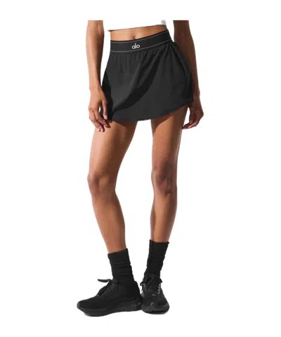 Alo Yoga Logo Waist Skirt In Black