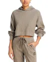 ALO YOGA MUSE RIB-KNIT HOODED SWEATSHIRT
