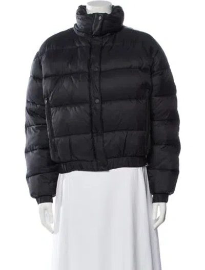 Pre-owned Alo Yoga Nylon Down Coat In Gray