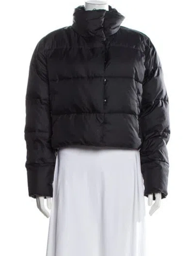 Pre-owned Alo Yoga Nylon Down Coat In Gray