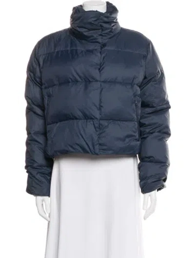 Pre-owned Alo Yoga Nylon Down Jacket In Blue