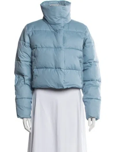 Pre-owned Alo Yoga Nylon Down Jacket In Blue