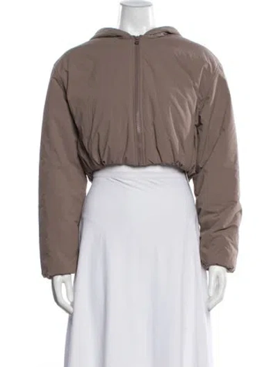Pre-owned Alo Yoga Nylon Down Jacket In Neutral