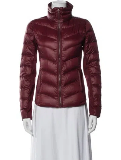 Pre-owned Alo Yoga Nylon Down Jacket In Red