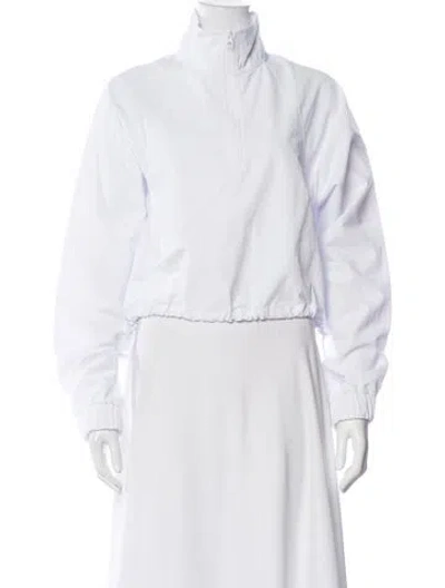 Pre-owned Alo Yoga Nylon Performance Jacket In White