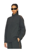 Alo Yoga Origin Full Zip Track Jacket In Charcoal,dark Green