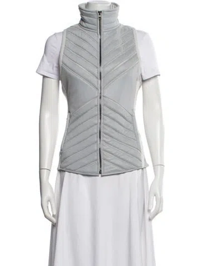 Pre-owned Alo Yoga Patterned Vest In Gray