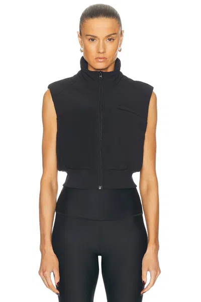 Alo Yoga Polar Fleece Wintry Mix Vest In Black