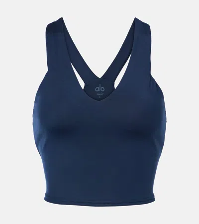 Alo Yoga Real Bra Tank Top In Navy