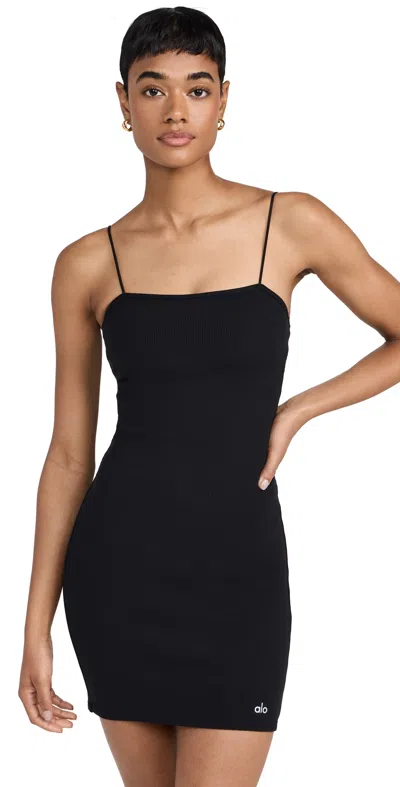 black alo dress Alo Alosoft Break Point Tennis Dress - Pink Wild Rose - Black main image 1