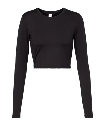 Alo Yoga Round-neck Long-sleeve T-shirt In Black