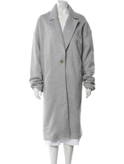 Pre-owned Alo Yoga Trench Coat In Gray
