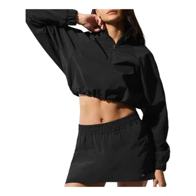 Alo Yoga (wmns) Alo Cropped 1/4 Zip Alumni Pullover 'black'