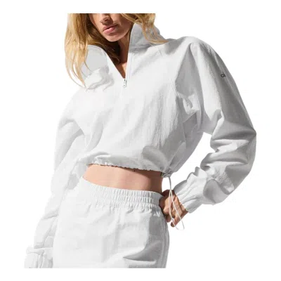 Alo Yoga (wmns) Alo Cropped 1/4 Zip Alumni Pullover 'white'